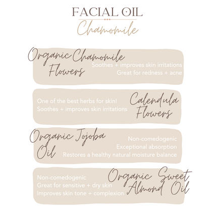 Chamomile + Calendula Herbal Infusion Facial Oil